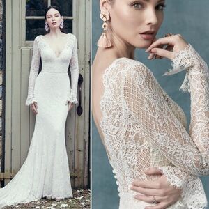 Maggie Sottero Lace Wedding Dress in White